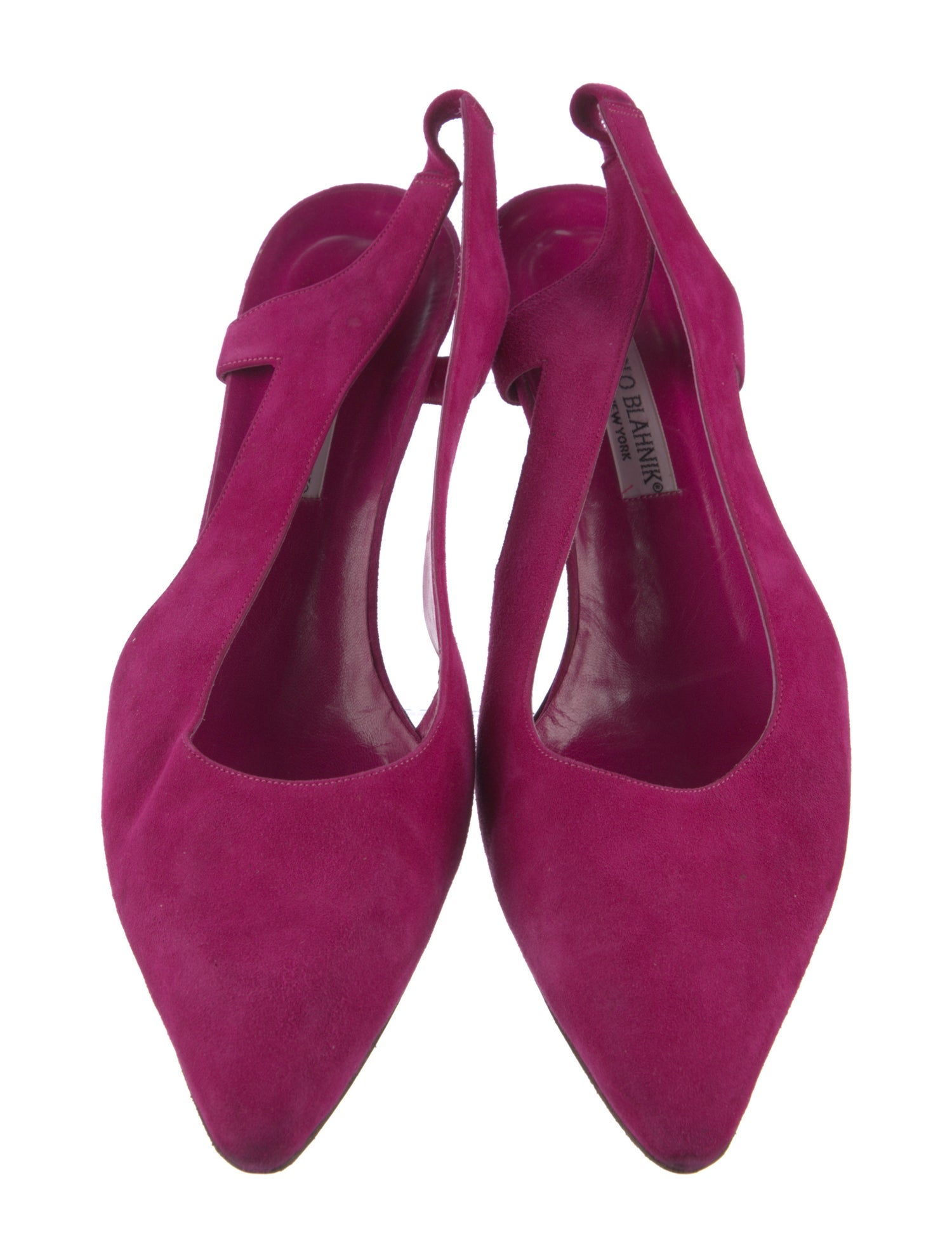 Manolo Blahnik Suede Slingback Pumps